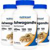 image:imageNutricost Ashwagandha Herbal Supplement 600mg 120 Capsules  Vegetarian NonGMO Gluten Free Ashwagandha Root120 Count Pack of 3
