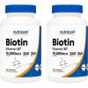 image:imageNutricost Biotin Vitamin B7 10000mcg 10mg Vitamin Supplement 240 Capsules  Vegetarian Gluten Free Quick Release NonGMO240 Capsules 2 Bottles