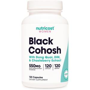 Nutricost Black Cohosh for Women 660mg, 120 Capsules – with Don Quai, DIM, and Chaste Berry, Veggie Caps, Non-GMO, Gluten Free