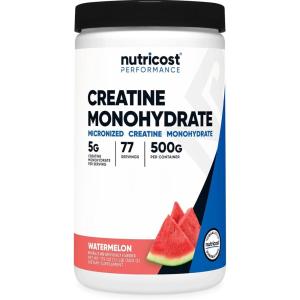Nutricost Creatine Monohydrate Micronized Powder 500G, 5000mg Per Serv (5g) – 100 Servings, 17.9 Oz(Watermelon)