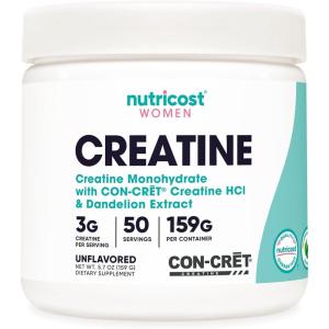 Nutricost Creatine Monohydrate Powder for Women, Micronized, Strawberry Lemonade, 50 Servings – Vegetarian, Non-GMO, Gluten Free(Unflavored)