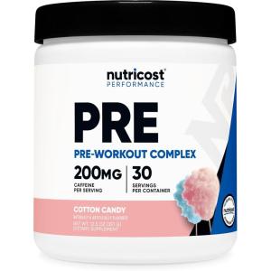 Nutricost Pre-Workout Complex Powder (30 Servings, Blue Raspberry) – Pre-Workout Supplement with Beta-Alanine, Taurine & Amino Acids(Cotton Candy)