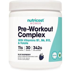 Nutricost Pre-Workout Powder for Women Blue Raspberry (30 Serv)