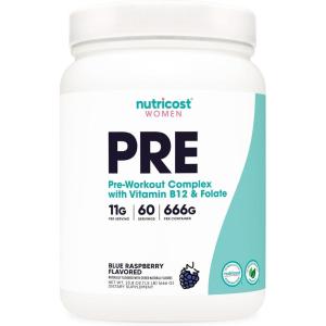 Nutricost Pre-Workout Powder for Women, Blue Raspberry, 60 Servings(Blue Raspberry)