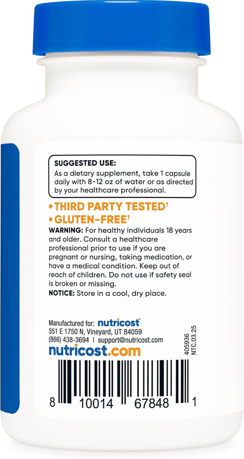 image:imageNutricost Vitamin B12 Methylcobalamin 1000mcg 240 Capsules Vegetarian NonGMO amp Gluten Free B12 Supplement120 Count Pack of 1