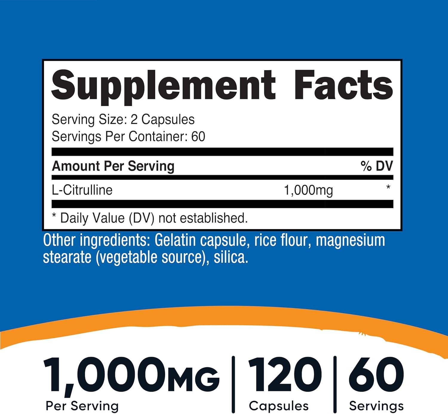 image:imageNutricost LCitrulline 1500mg 180 Capsules 750mg Per Capsule Gluten Free NonGMO Packaging May Vary120 Count Pack of 1