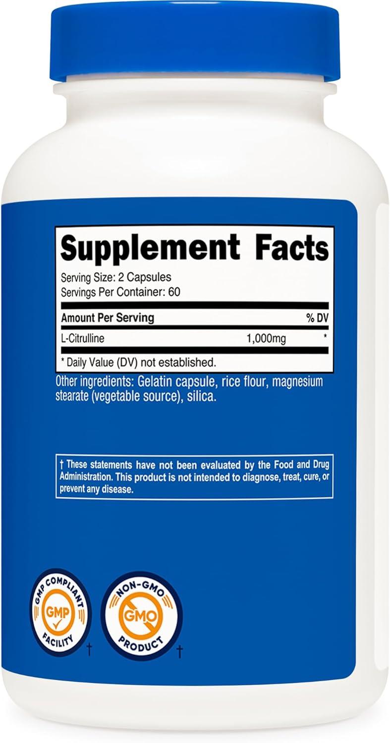 image:imageNutricost LCitrulline 1500mg 180 Capsules 750mg Per Capsule Gluten Free NonGMO Packaging May Vary120 Count Pack of 2