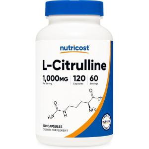 Nutricost L-Citrulline 1500mg, 180 Capsules – 750mg Per Capsule, Gluten Free, Non-GMO, Packaging May Vary(120 Count (Pack of 1))