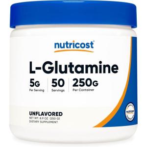 Nutricost L-Glutamine Powder (500 Grams) Unflavored – Gluten Free & Non-GMO, 100 Servings(8.8 Ounce (Pack of 1))