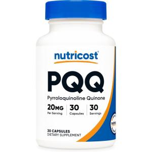 Nutricost PQQ (Pyrroloquinoline Quinone) 20mg, 30 Capsules – Vegetarian Capsules, Non-GMO, Gluten Free(30 Count (Pack of 1))